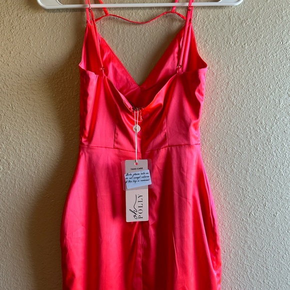 Oh Polly Neon Pink Mini Dress. - Picture 4 of 4